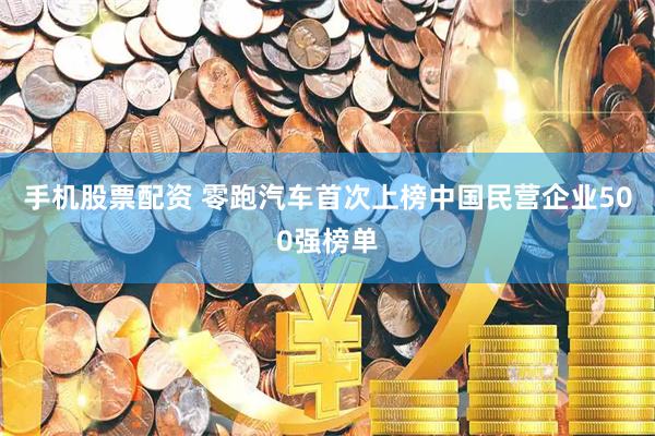 手机股票配资 零跑汽车首次上榜中国民营企业500强榜单